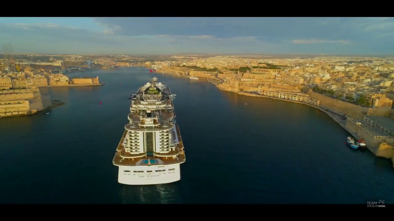 MSC Seaview maiden call  Malta Grand Harbour