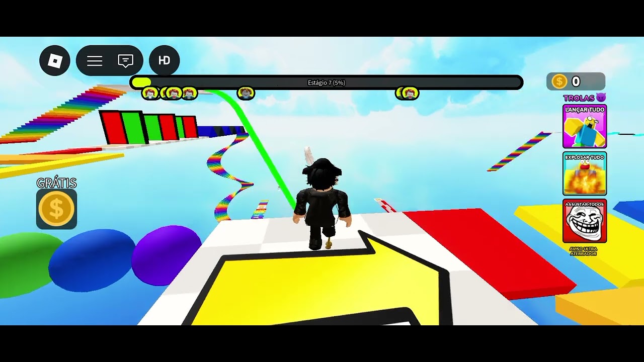 Jogando Obby no MOBILADOR (DE NOVO🤠👍) - ROBLOX EASY OBBY 2026