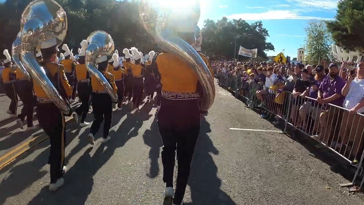 LSU TIGER BAND 2022 March down Victory Hill ALABAMA