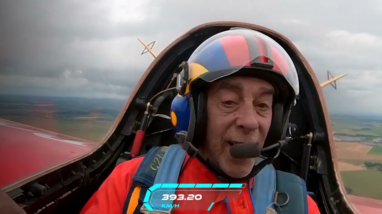 2024 Vol en Fouga Magister avec la patrouille Tranchant