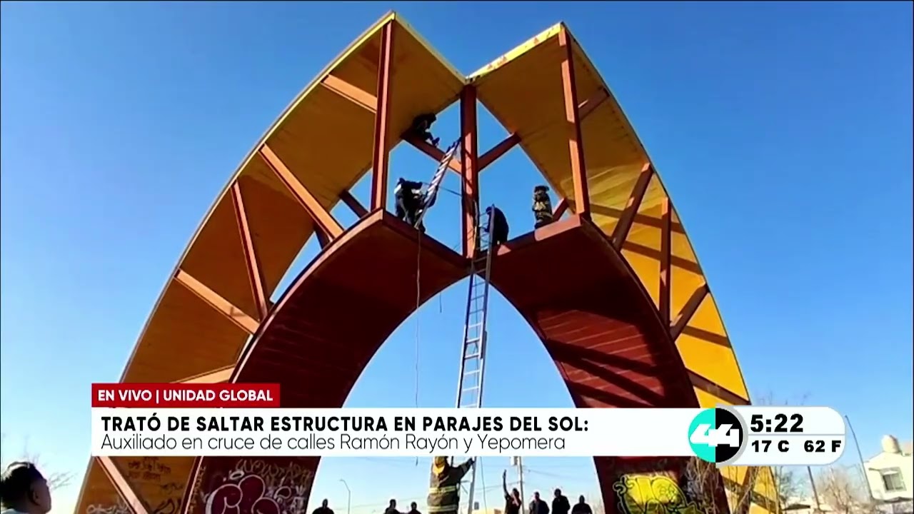 Trató de saltar de estructura en Parajes del Sol