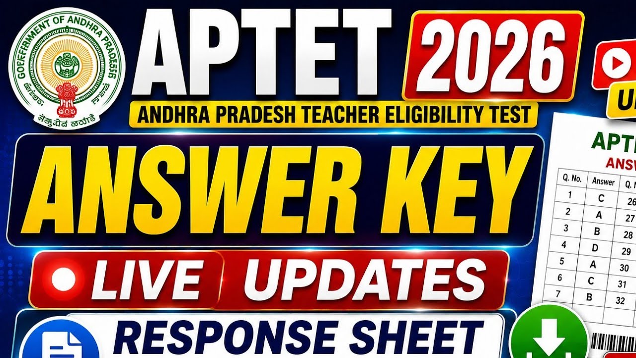 AP TET Answer Key 2026/APTET 2026 Answer Key/AP TET Answer Key 2026 Response Sheet Pdf Download 
