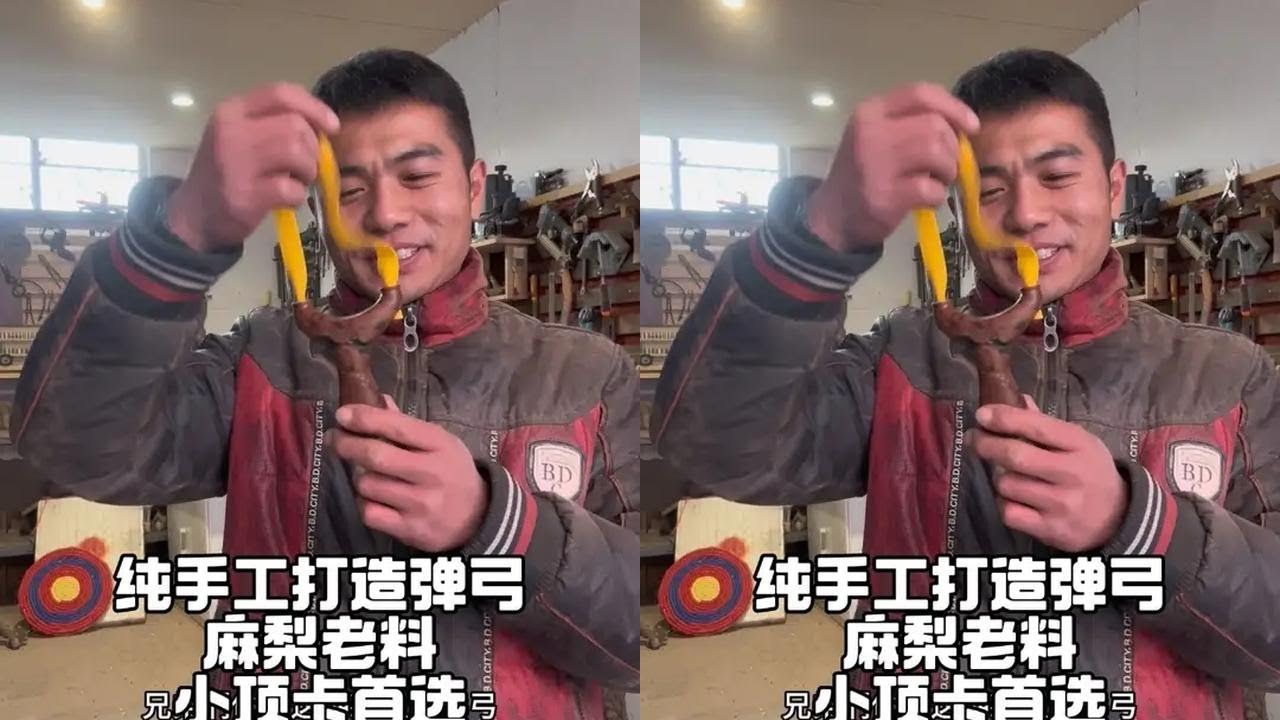 小顶卡首选，麻梨老料 #手作木艺 #手工制作 #弹弓 #手艺人 #制作过程