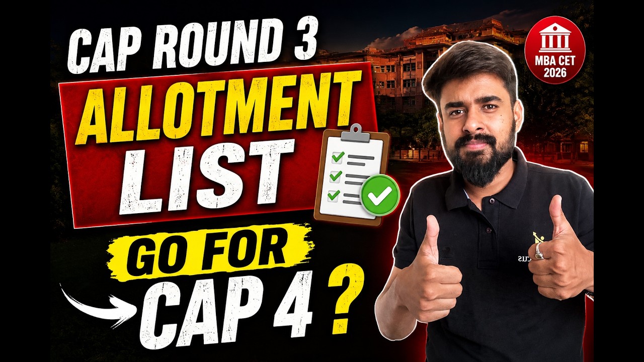 🚨Cap round 3 Allotment List ?| Go for Cap round 4 | Institute Level Seats | MBA CET