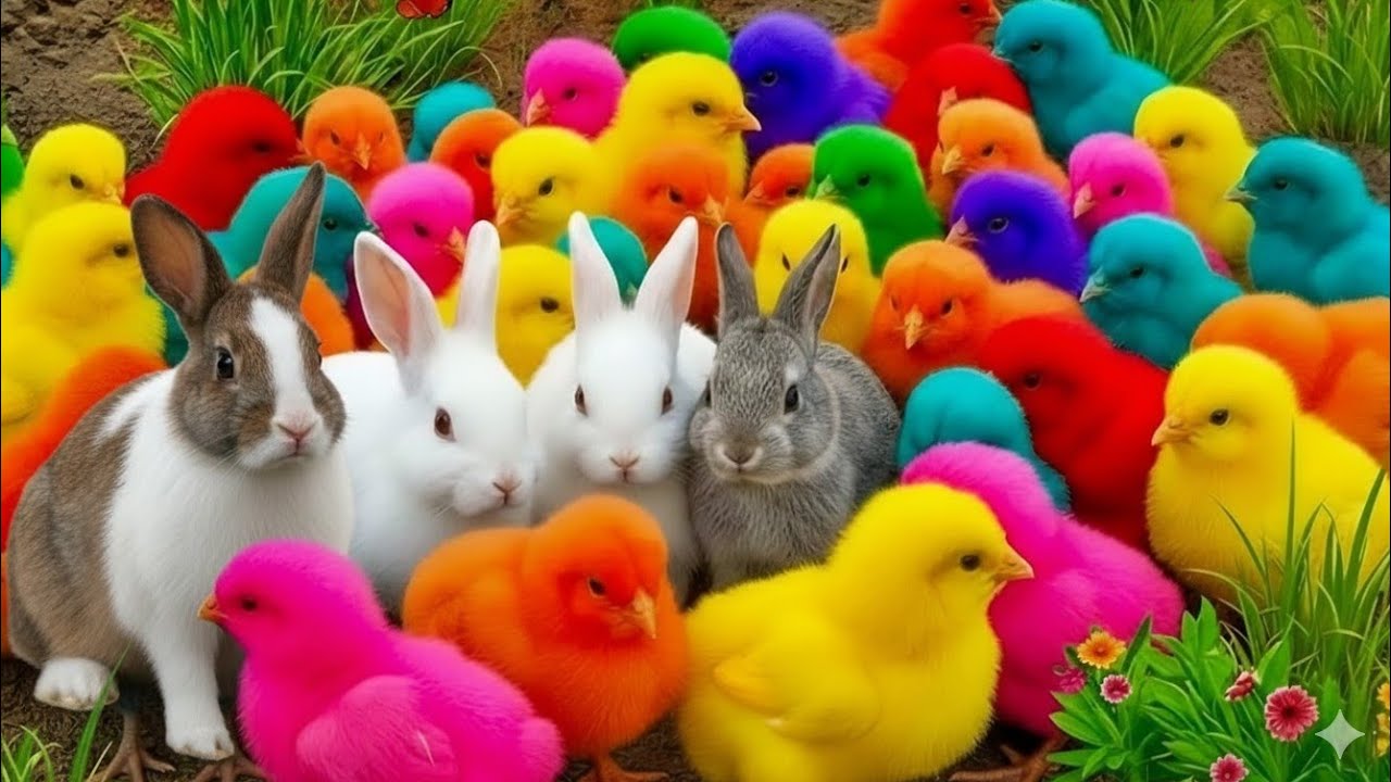 Tangkap Ayam Lucu, ayam warna warni, ayam rainbow, kelinci lucu, bebek lucu, ikan koi, Hewan Lucu