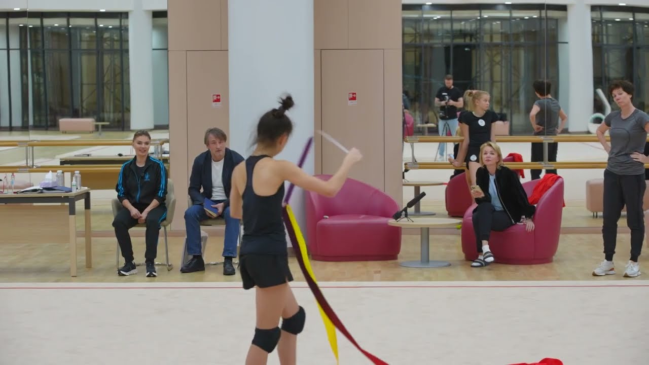 Maria Borisova training w/ Alina Kabaeva ribbon 2024