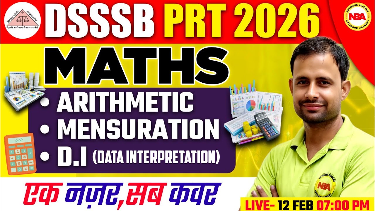 DSSSB PRT 2026 🔥 | MATHS MARATHON | Complete Syllabus One Shot | Sonu Sir