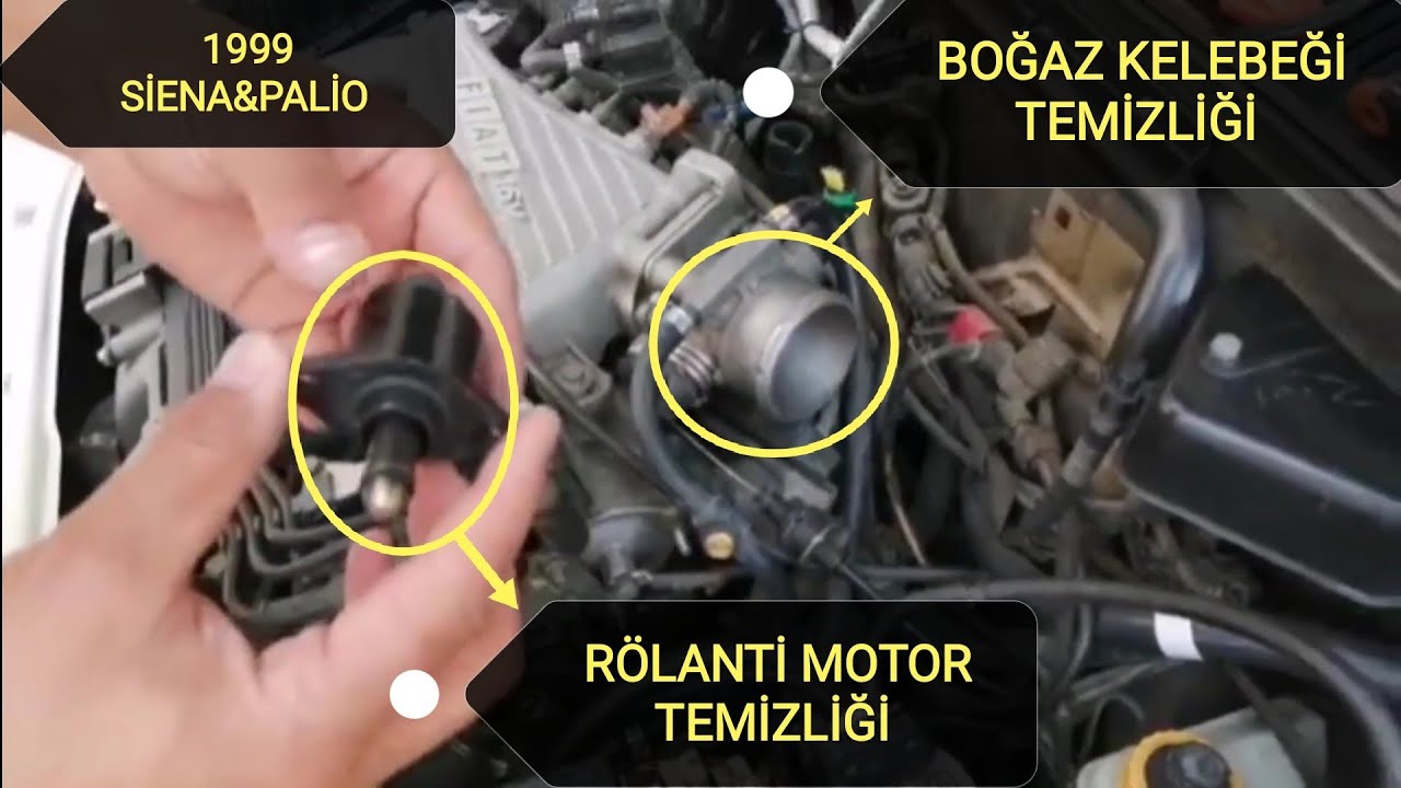 RÖLANTİ(Motor)VALFİ & BOĞAZ KELEBEĞİ SÖKME VE TEMİZLİĞİ 1999 SİENA&PALİO 1.6 HL