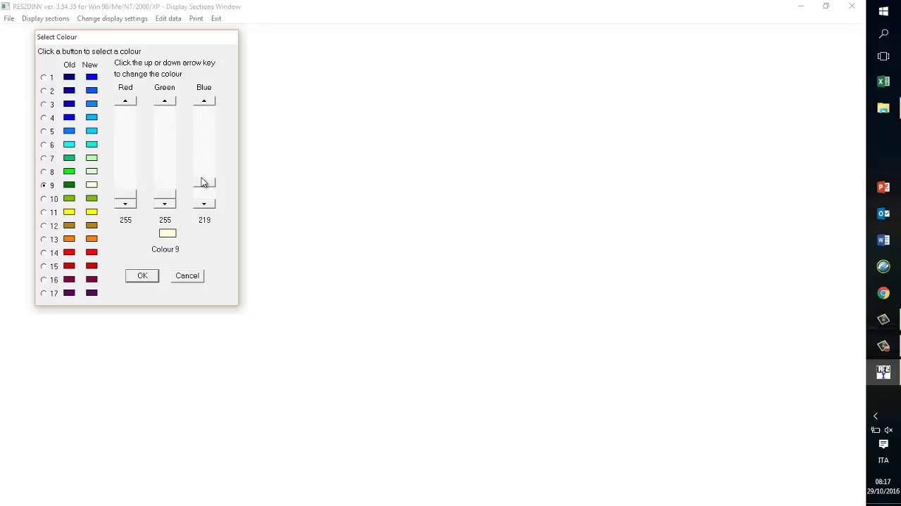 Create Colour scheme in Res2Dinv