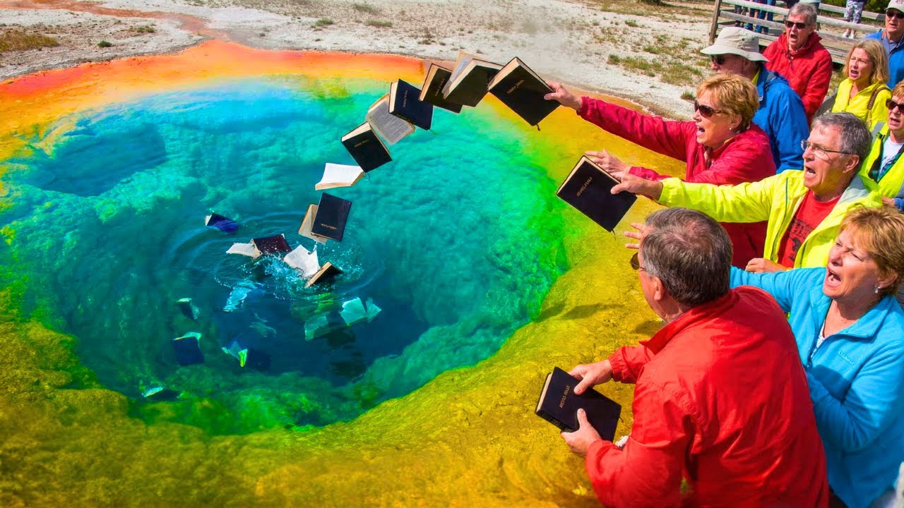 Tourists THROW Bibles into a HOT SPRING in Yellowstone... then the UNEXPLAINABLE happened