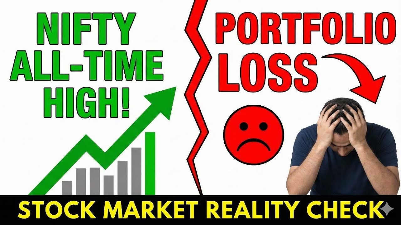 Nifty all time high portfolio  loss kya kru @nifty @sensex @alltimehigh @stockmarket 