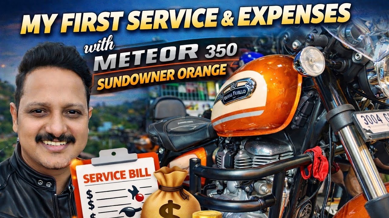Meteor 350 Sundowner – First Service Cost💸  SHOCKING😱! Was it cheap or burned my pocket🤔? #meteor 