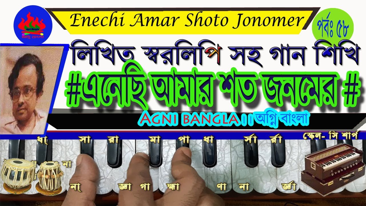 এনেছি আমার শত জনমের প্রেম  || EP # 58 || Enechi Amar Shoto |Harmonium Tutorial | 2020| #agnibangla