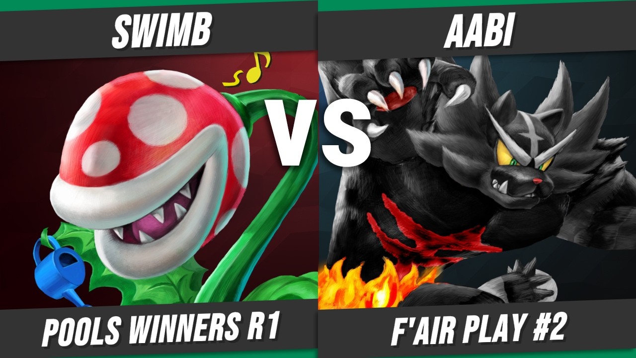 swimb (Pirhana Plant, Pokemon Trainer) vs Aabi (Incineroar) // Pools Winners Round 1 / F'Air Play #2