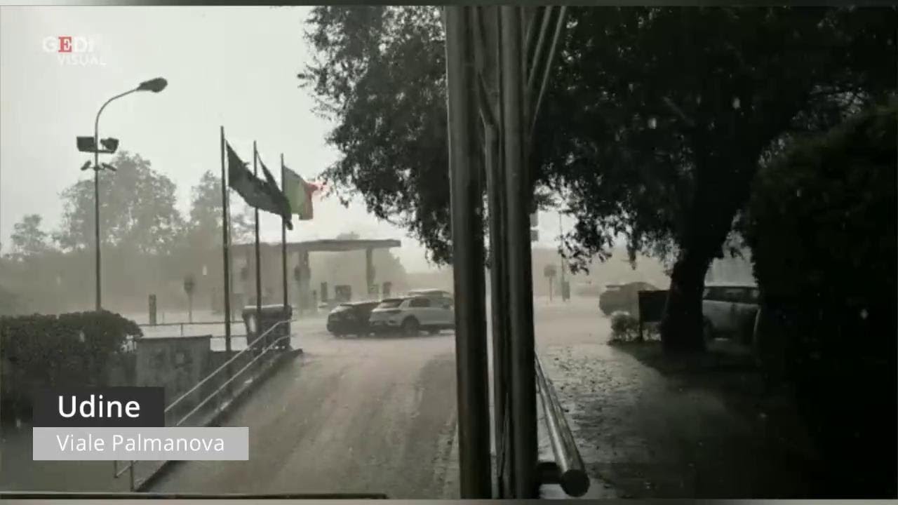 Maltempo a Udine e in provincia: temporali e vento sferzano il Friuli