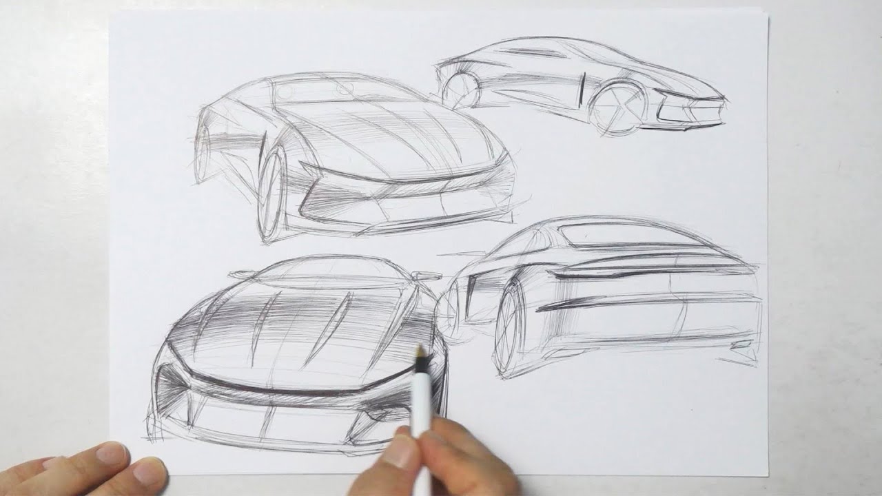 Car design sketch - how to design a car 자동차 디자인 스케치