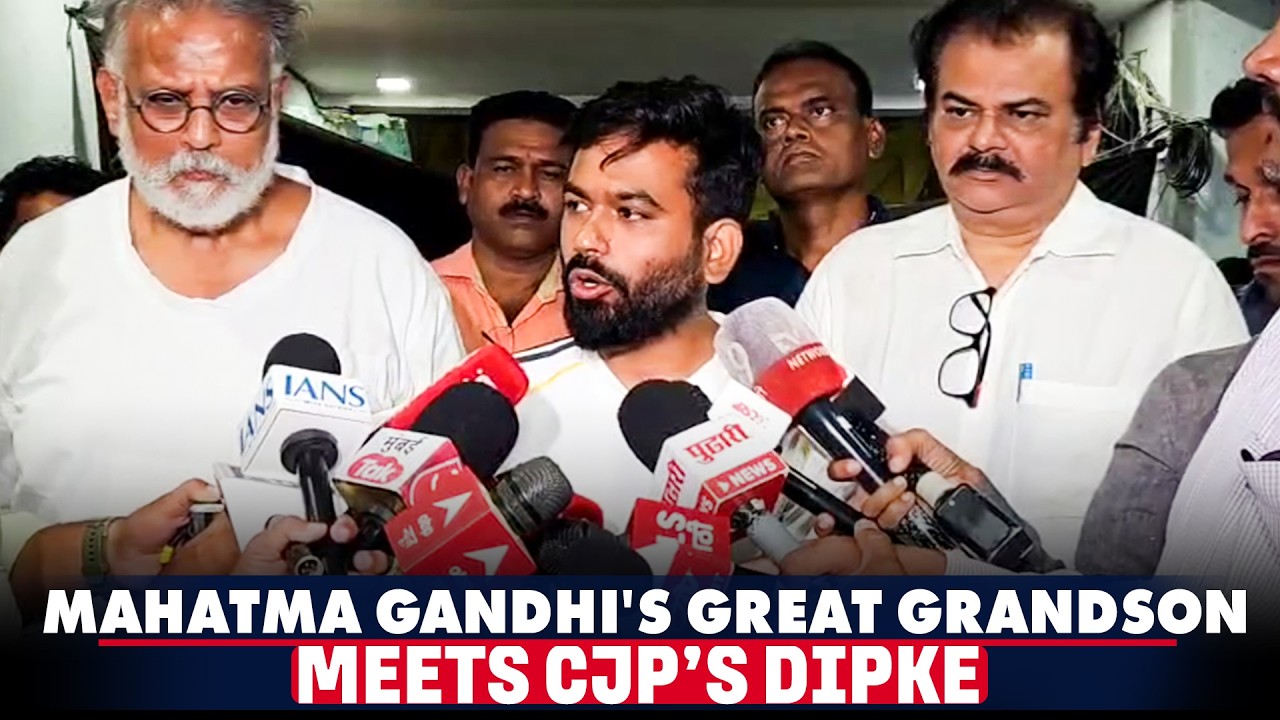 Mahatma Gandhi&rsquo;s great grandson Tushar Gandhi meets CJP Founder Abhijeet Dipke