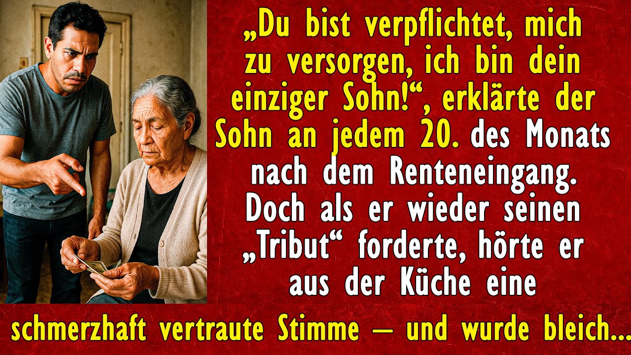 „Du bist verpflichtet, mich zu versorgen, ich bin dein einziger Sohn!“, erklärte der Sohn jedes Mal