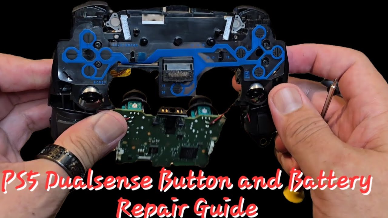 PS5 DualSense (v1) Not Charging, Orange Light Blinks Once, Button Ribbon Cable, Battery Replacement