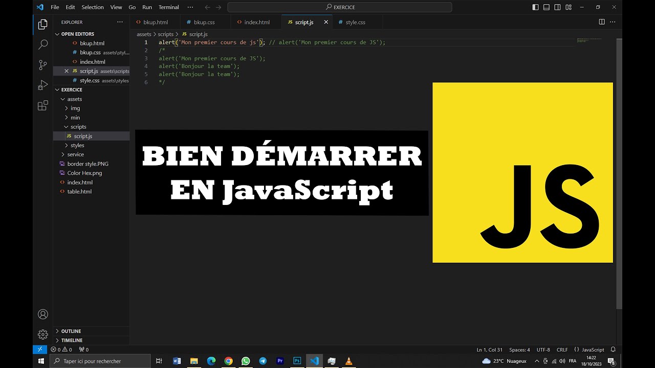 #1 Mon premier code JavaScript | Bases du JavaScript pour les nuls | Apprendre JavaScript de zéro