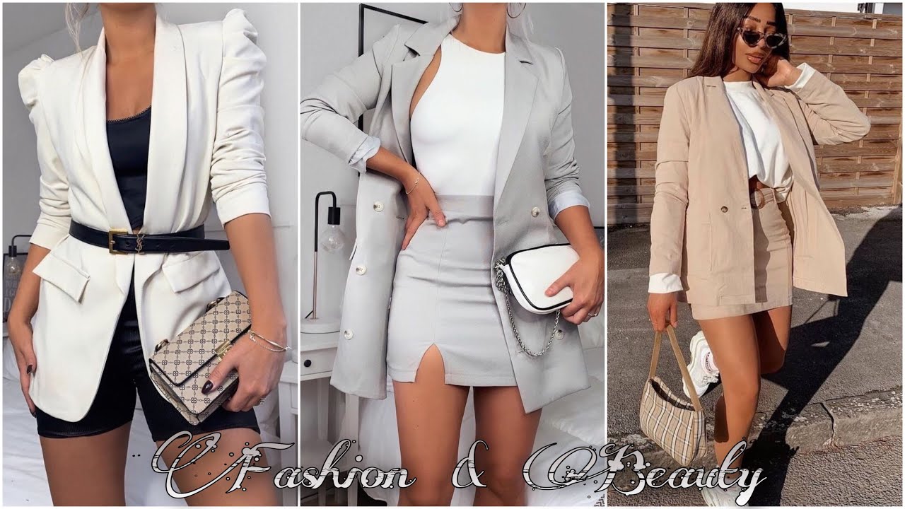 تنسيقات جاكيت كلاسيك قمة في الأناقة 🌸||Lookbook jacket classic || formal outfit