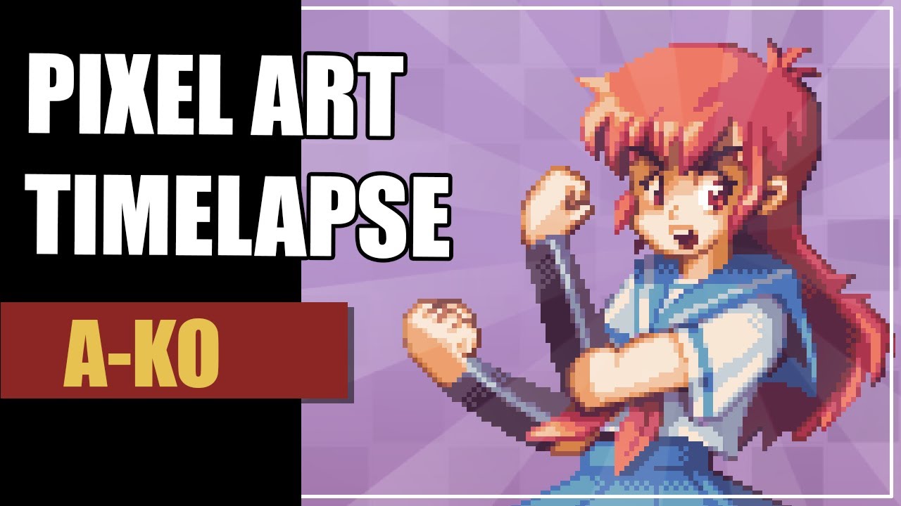 Pixel Art Portrait Timelapse - A-ko