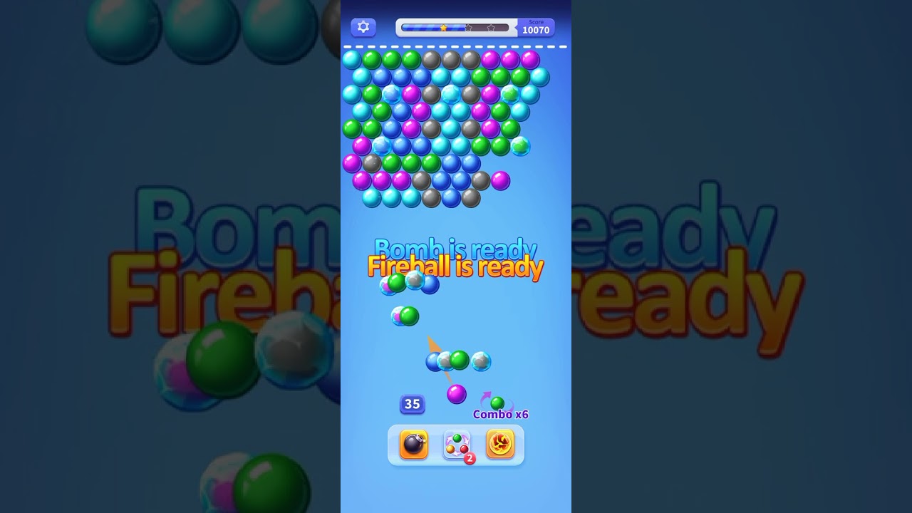 Shoot bubbles game 191 to 196 level finish in one time 