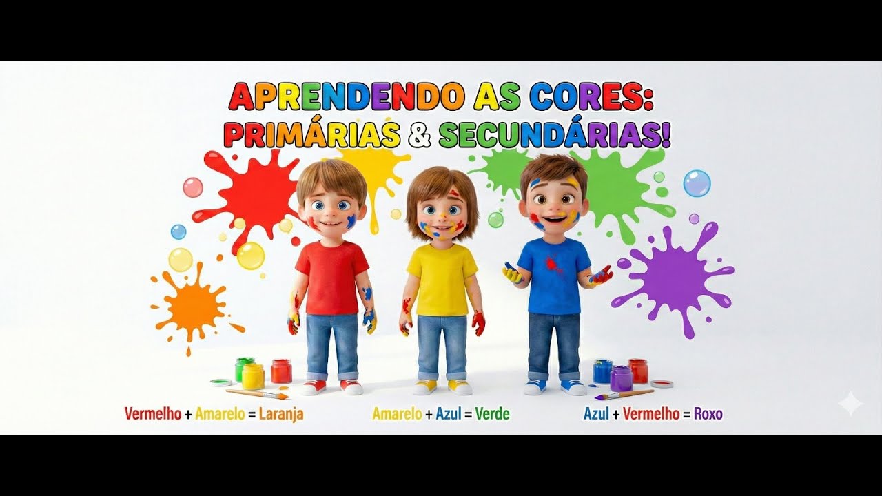 Aprendendo as Cores Primárias e Secundárias | Música Infantil Educativa