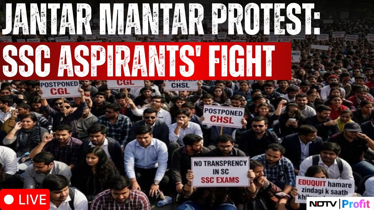 Delhi SSC Protest LIVE: Aspirants' Outrage At Janta Mantar | Jantar Mantar Protest LIVE