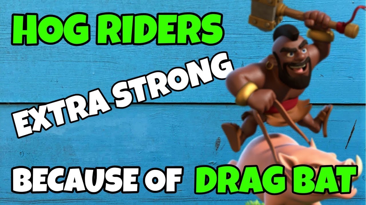 HOGS VERY STRONG BECAUSE OF DRAG BAT META! hog rider th10 attack stragey | coc | clash of clans
