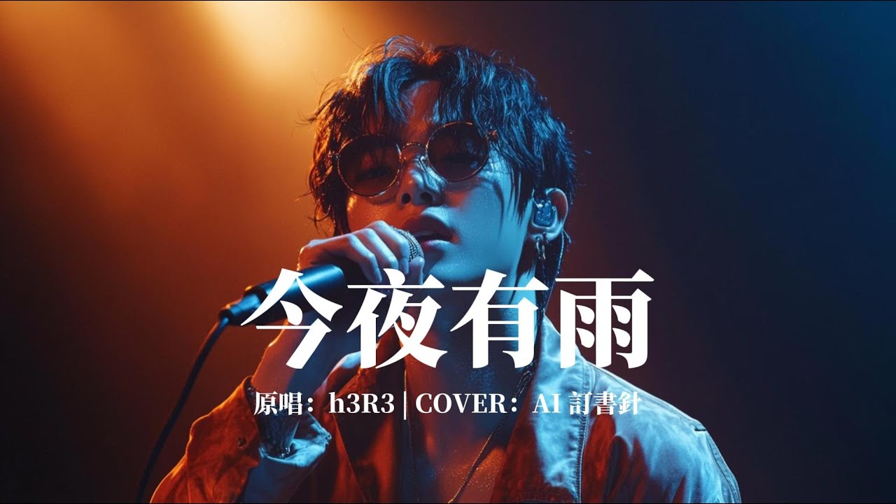 AI 訂書針 - 今夜有雨 (COVER) 動態歌詞 / 原唱：h3R3 | COVER：AI 訂書針