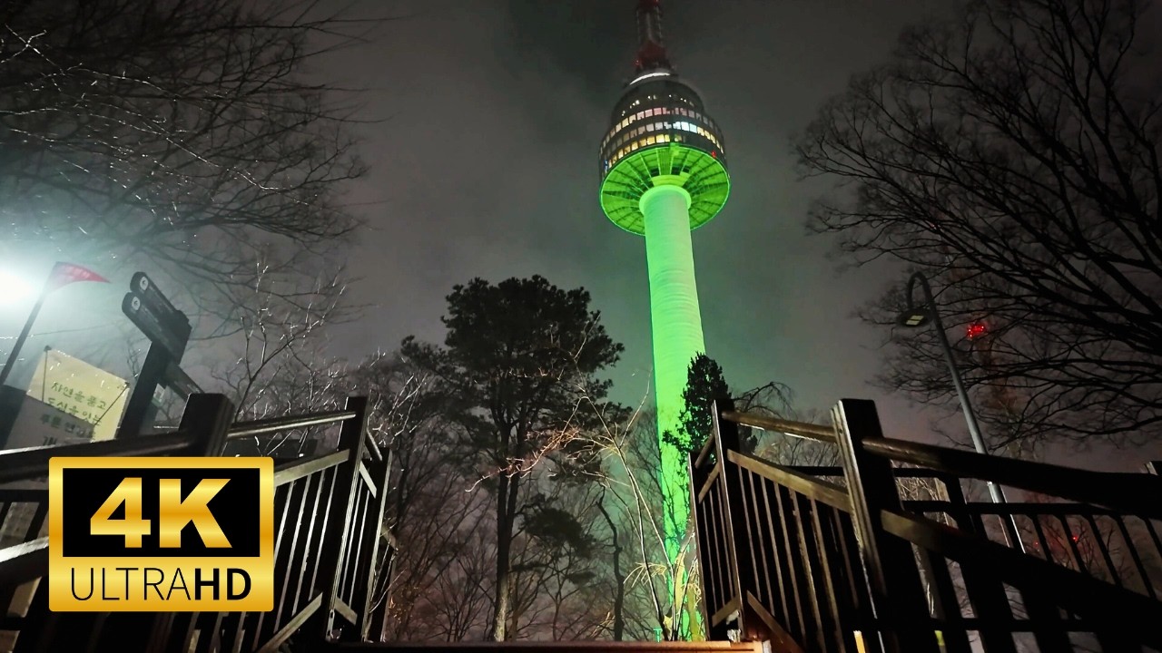 [4] Night Walk in Seoul: Hoehyeon to Namsan Tower & Seoullo 7017