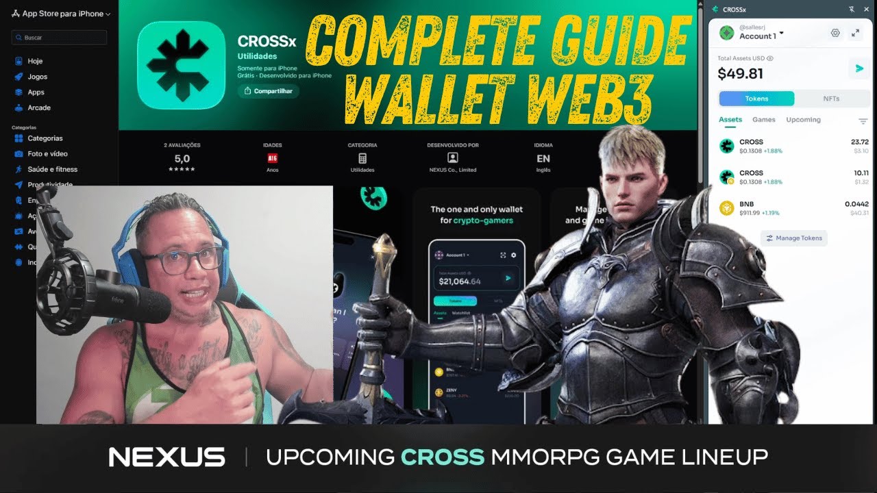 GUIA COMPLETO DA CROSS WALLET GAMEFI EM 2026 DO FARME AO SAQUE - MMOS RPG E JOGOS NFT