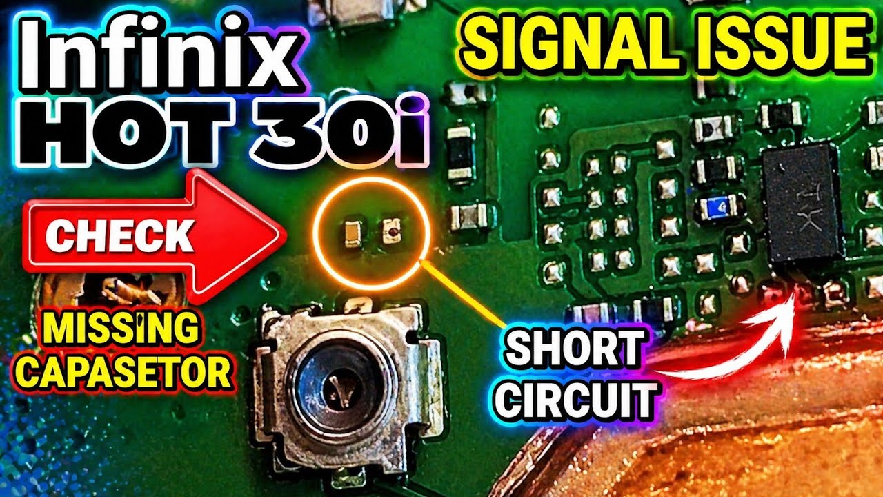 📶 Infinix Hot 30i Signal Issue Repair | Capacitor Missing Fix. #nosignal #infinix #mobilerepair