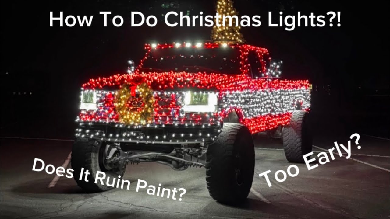 I WRAPPED MY TRUCK IN CHRISTMAS LIGHTS (cop magnet) 