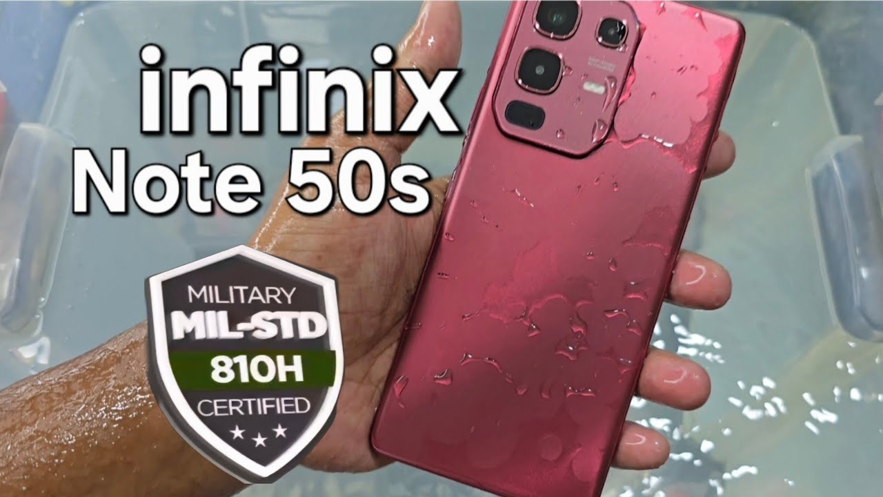 infinix Note 50S Water Test ip64 test military grade MIL-STD 810H