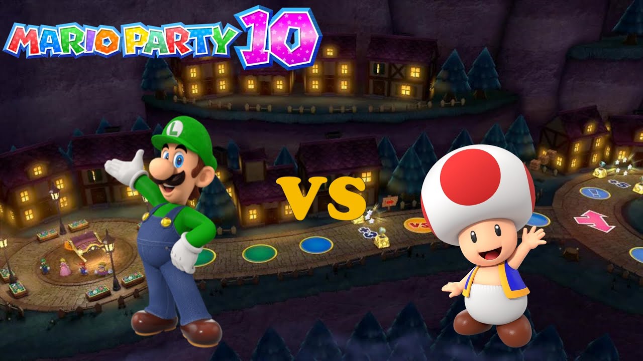 Mario Party 10 - Luigi vs Toad - Haunted Trail