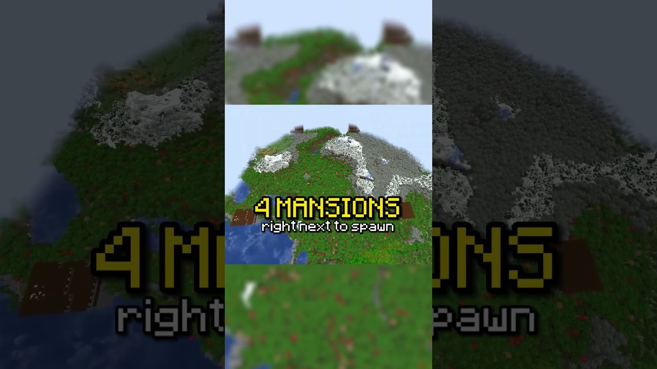 4 WOODLAND MANSIONS AT SPAWN? (RARE SEED)