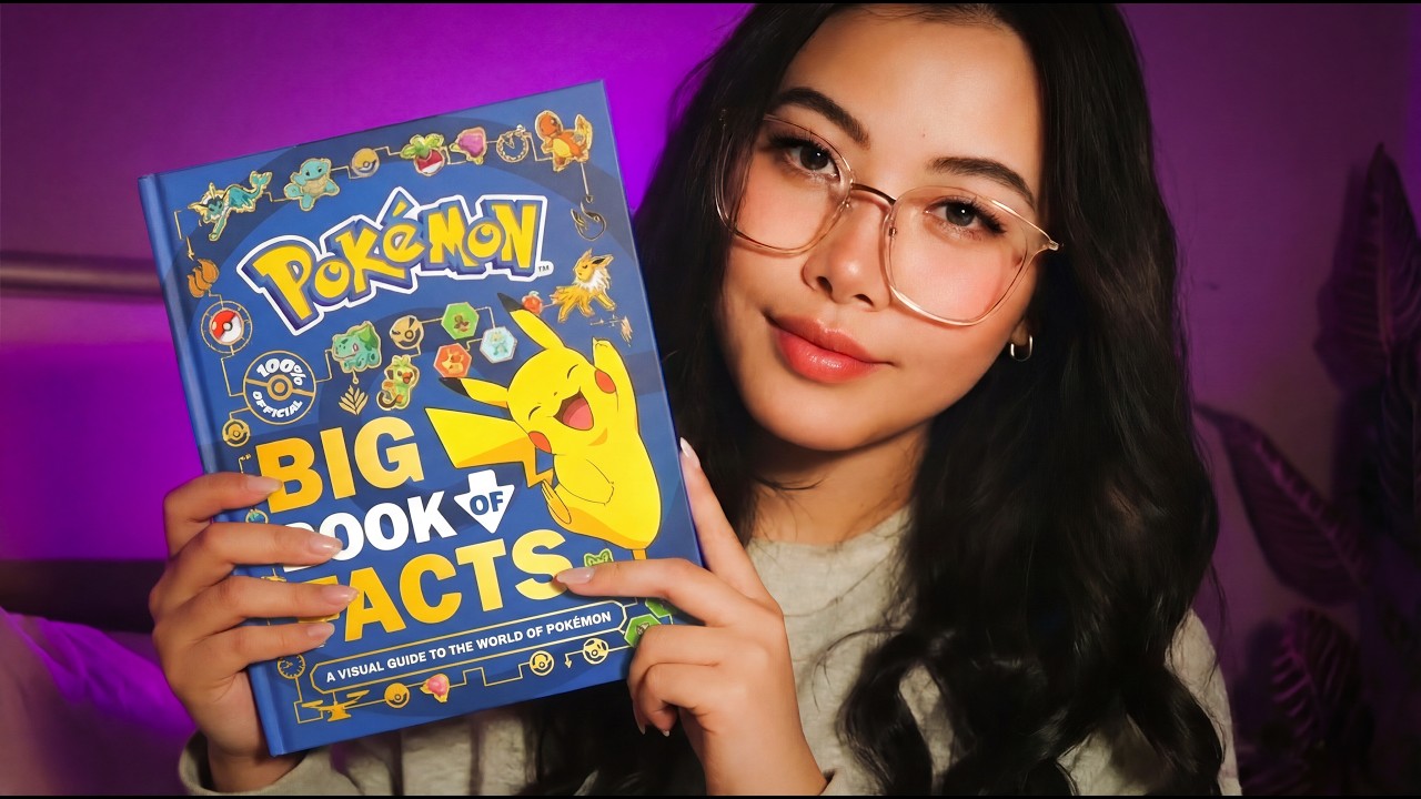 ASMR 📖 Reading Pok&eacute;mon FACTS ✨ Soft Spoken & Paper Tracing For Sleep 💤