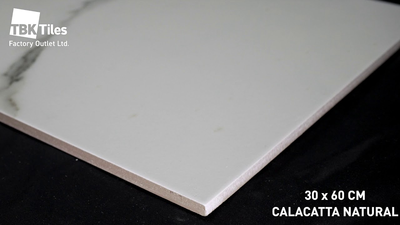 CALACATTA WHITE STONE EFFECT PORCELAIN 30x60cm TILE