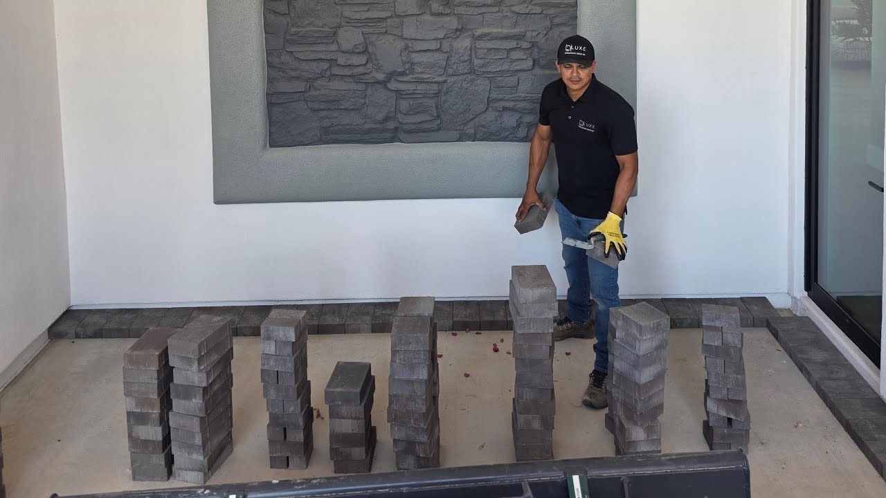 instalando paver sobre concreto #construction #contratista #albañil #phoenix