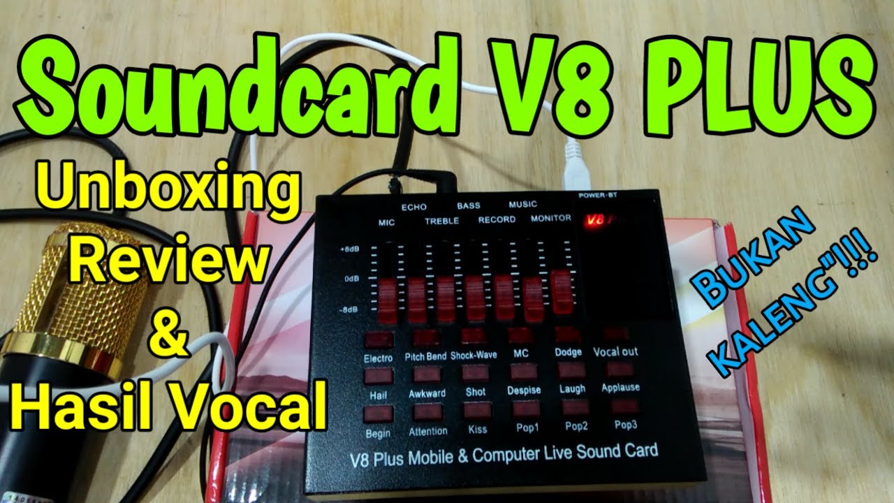 Soundcard V8 PLUS, UNBOXING, REVIEW, TEST_Suara Manroe