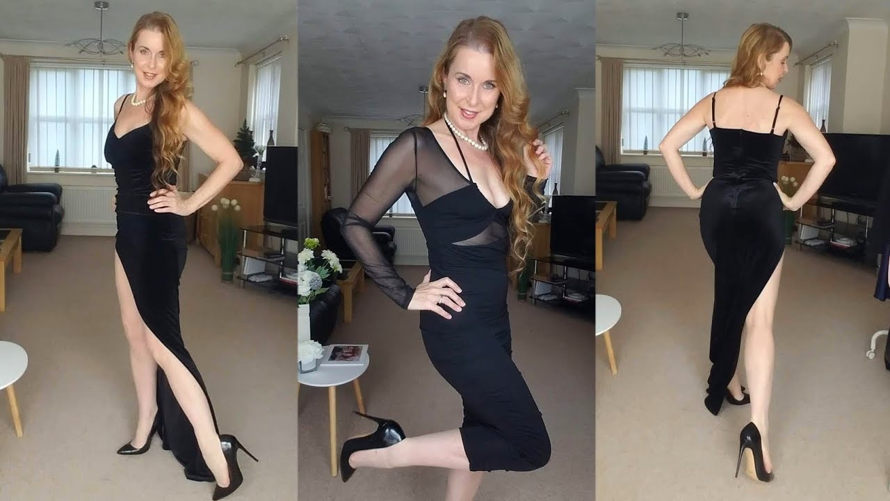 Festive black dresses try on haul🥂