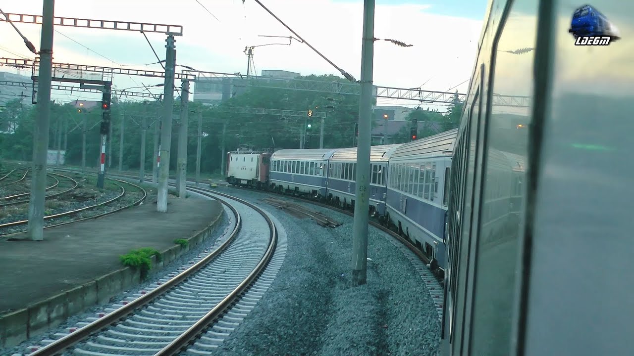 140 km/h Călătorie Constanța-Medgidia-Cernavodă Pod Train Ride @IR1921 Mangalia-Arad - 17 June 2020