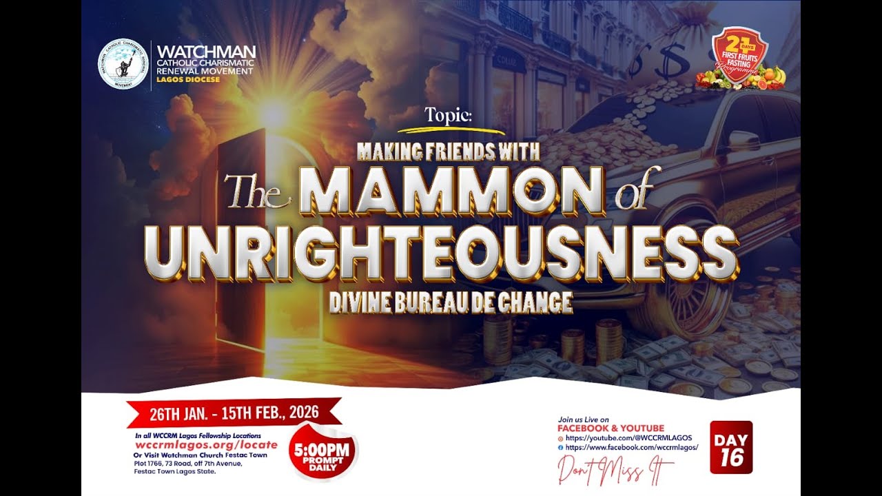 MAKING FRIENDS WITH THE MAMMON OF UNRIGHTEOUSNESS (DIVINE BUREAU DE CHANGE)