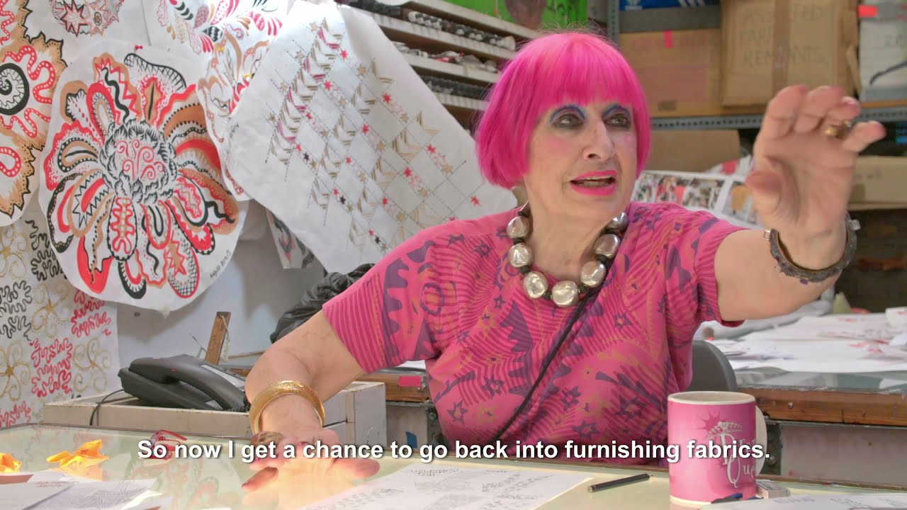 Step inside Zandra Rhodes world of pattern and colour!