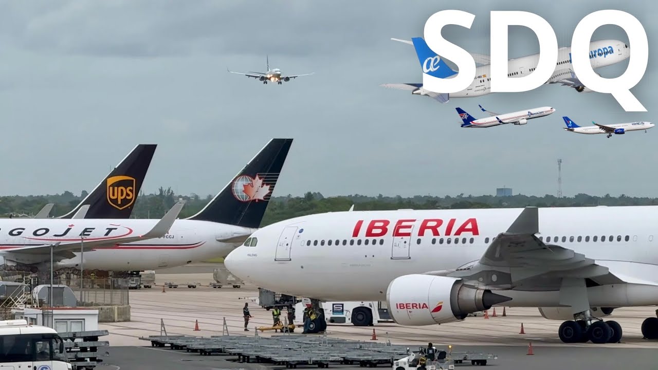 MIRA ESTOS AVIONES OPERANDO EN EL AEROPUERTO INTERNACIONAL DE LAS AMERICAS! | #aviation #airplane 
