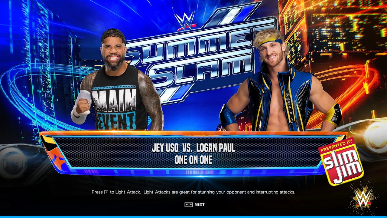 Jey Uso vs Logan Paul – SummerSlam 2026 | Full Match WWE 2K24