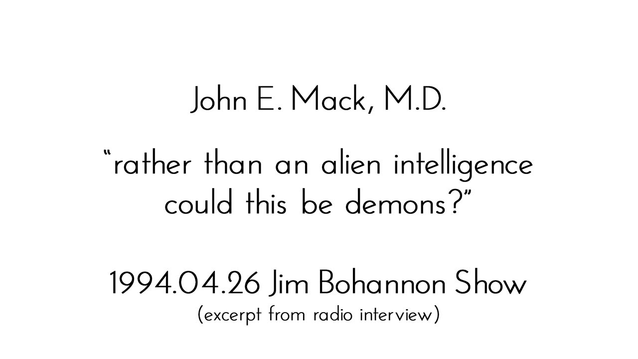 Dr John Mack on aliens, demons, and Jacques Vallee