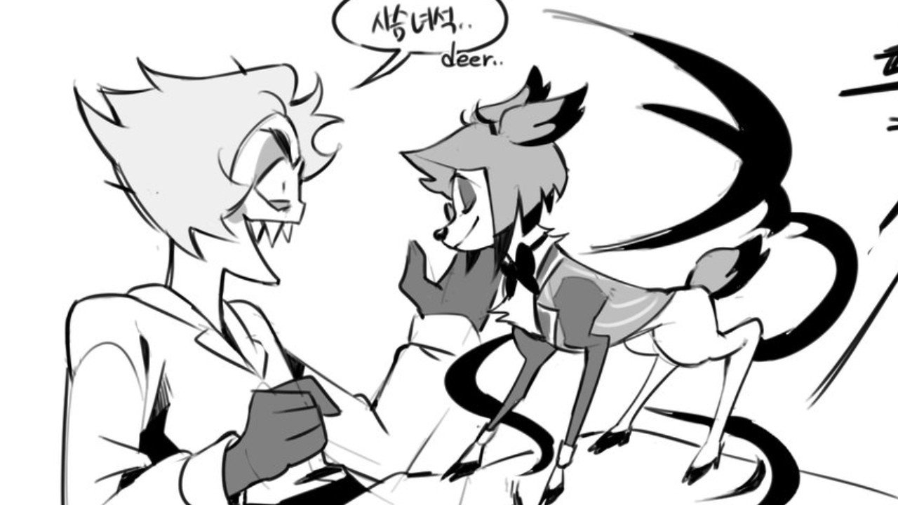 Alastor becomes a cute bambi deer?! -  Hazbin Hotel comic dub